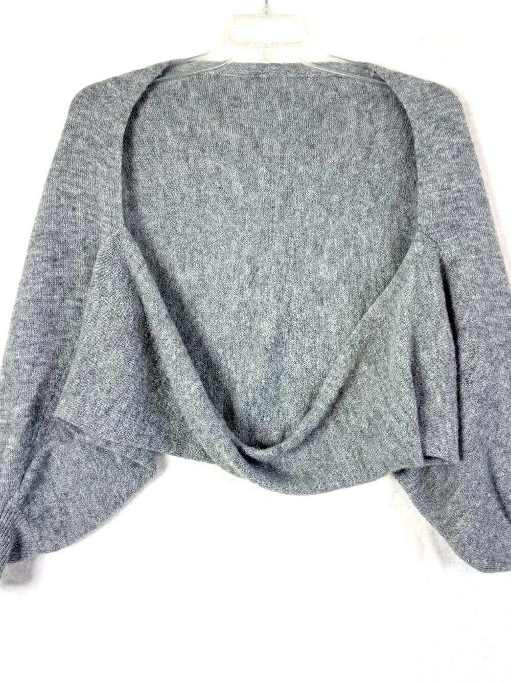 COMMENSE Wool Blend Oversized Y2K Casual Winter LS Shrug Bolero S Gray Metallic